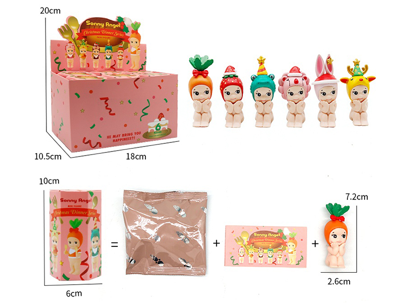 Sonny Angel Christmas Series Decorative Mini Figures 6pcs