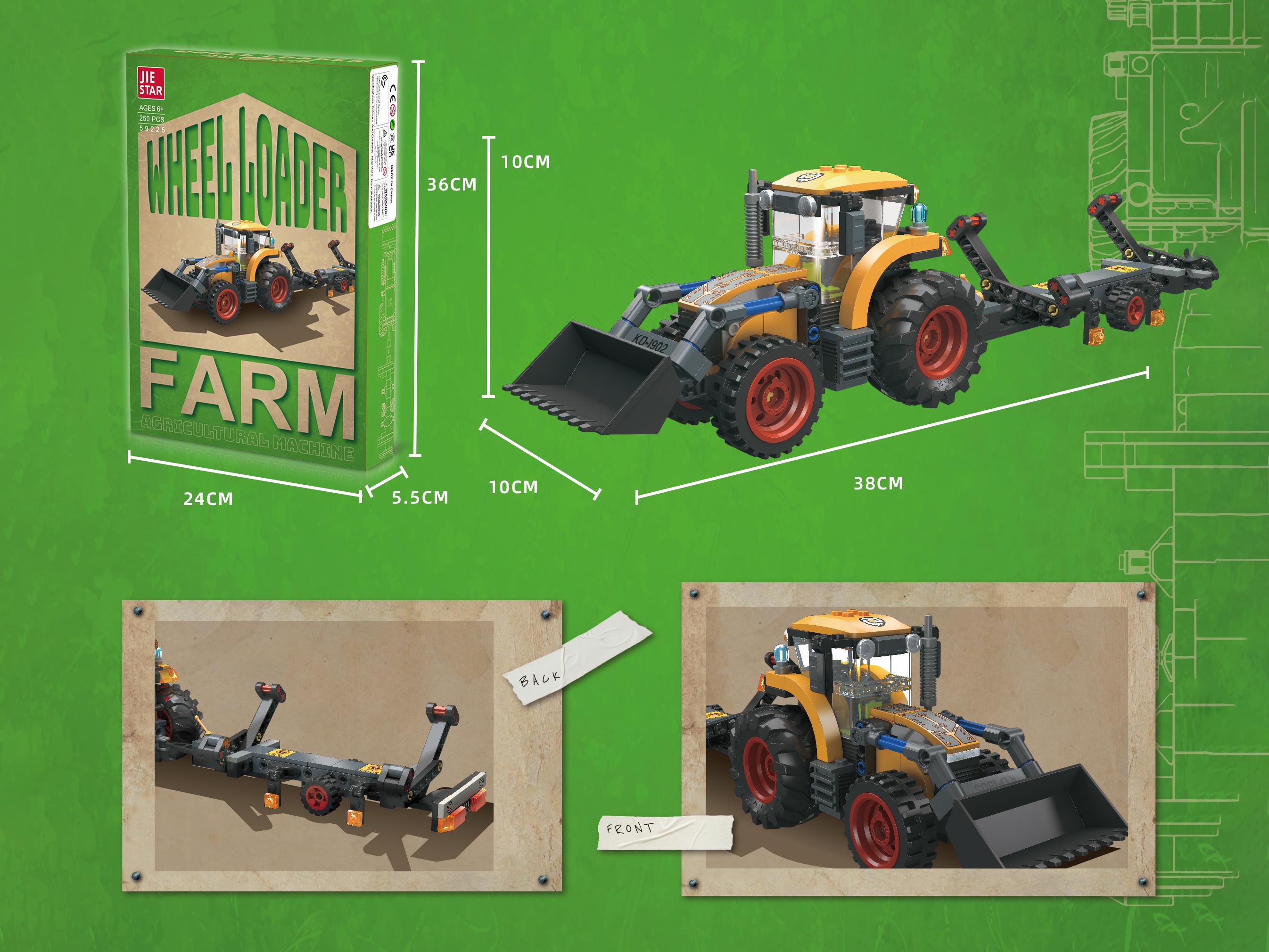 Building Blocks: Agricultural Loader, Chinese-English Universal Box, 250 PCS