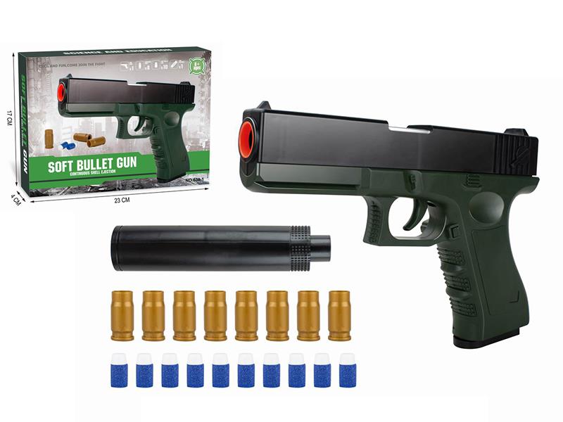 Continuons Firing Shell Throwing Glock Soft Bullet Gun