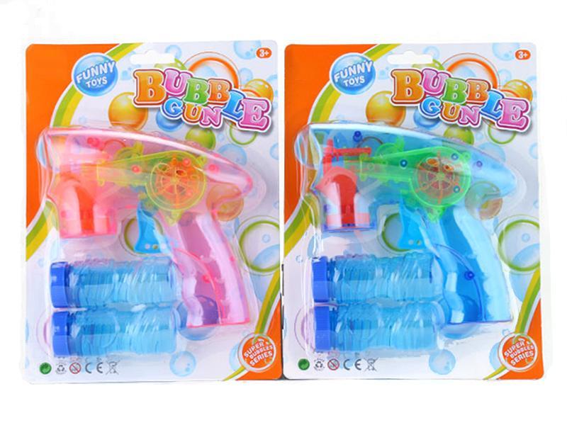 Transparent Bubble Gun With Light(2 Colour Mixed)