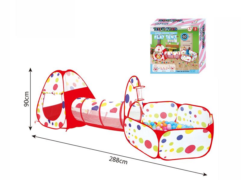 3 In 1 Play Tent + 60 Balls