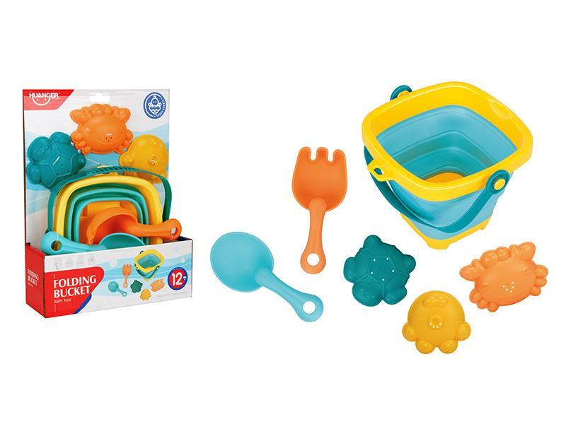 Fold Barrel + Bathroom Beach Toys (5PCS)