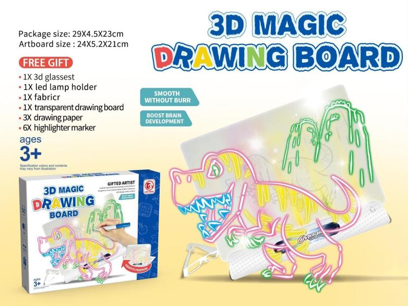 3D Dinosaur Drawing Board