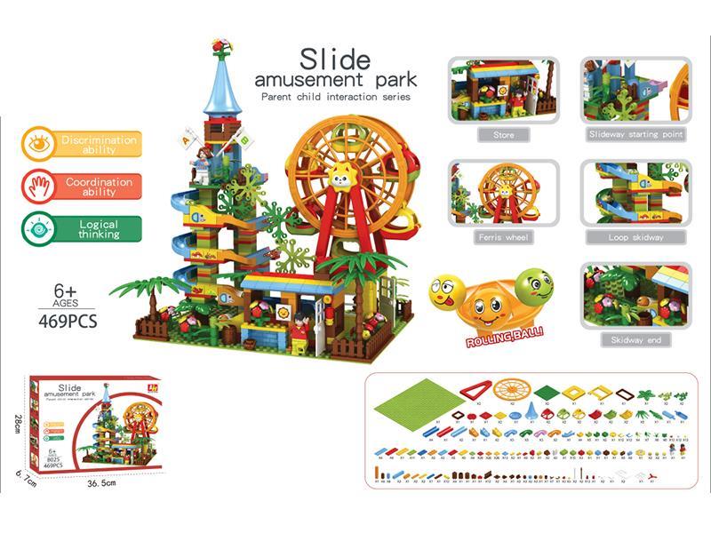Slide Amusement Park Small Granular Building Blocks 469PCS