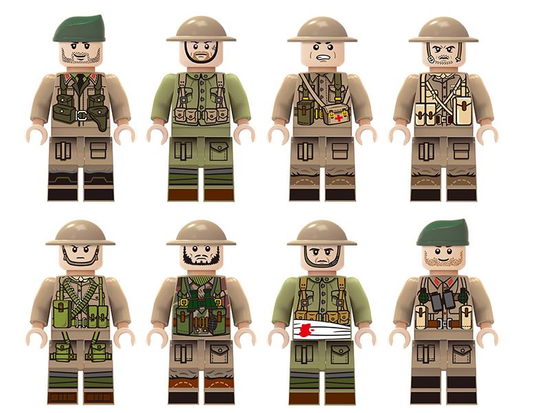 British Army Series Theme Figures Building Blocks