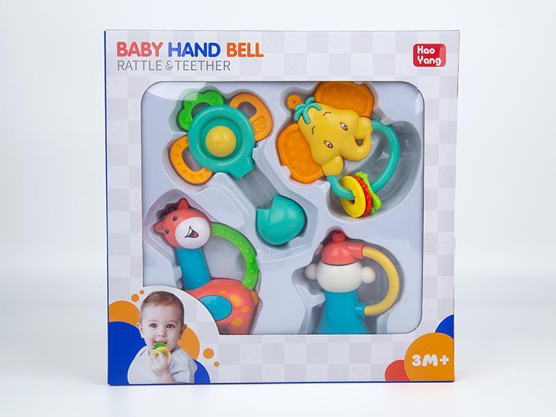 Baby Teether Rattle Set 4pcs