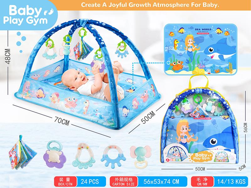 Baby Fence Fitness Blanket Crawling Mat(Blue)