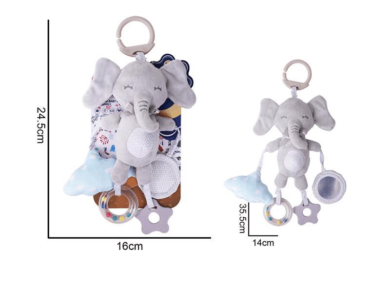 Plush Elephant Bed Bell Pendant