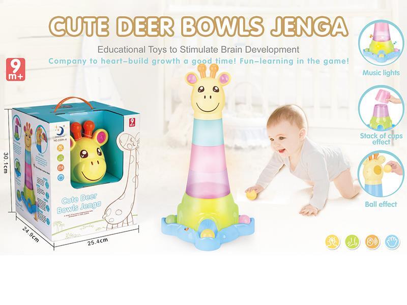 Cute Deer Bowls Jenga