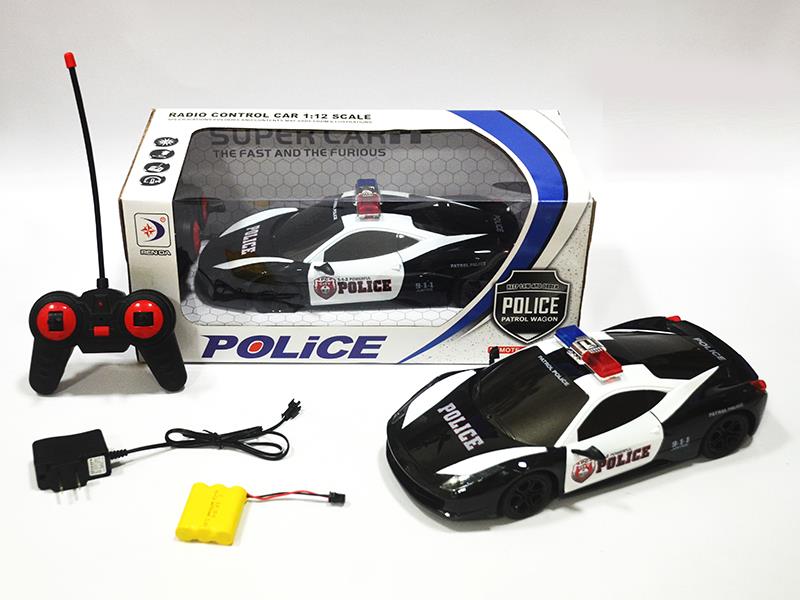 1:14 Remote Control Simulated Ferrari Police Car With Flash Lights