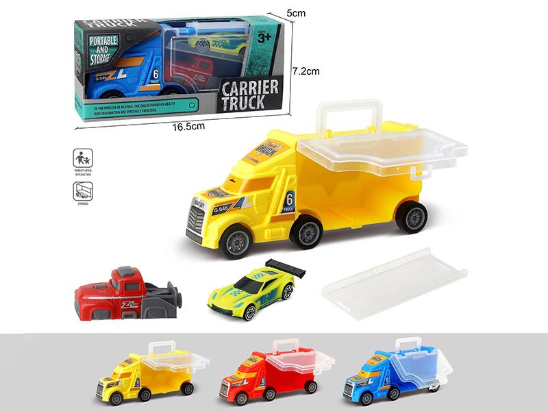 Slide Portable Storage Carrier Tuck(3 Colors) + 1 Small Car + 1 Launcher