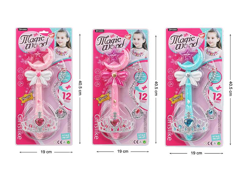 Moon-Shaped Magic Wand + Crown Necklace