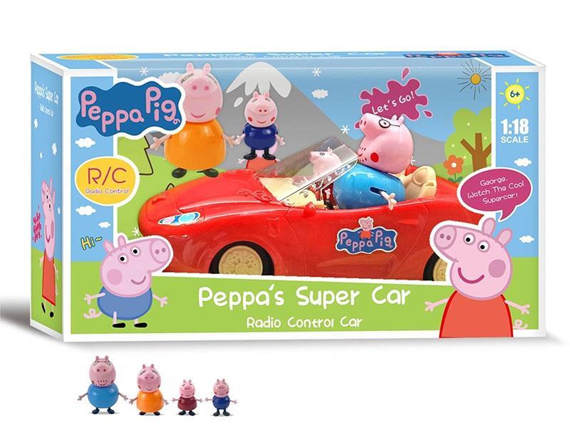 1.1.8 Peppa Pig Four-way Remote Control Car With Lights -4 Piglets (Electricity Not Included)