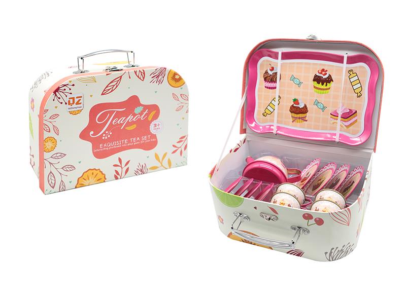 Tinplate Tea Set - Cup Cake Pattern