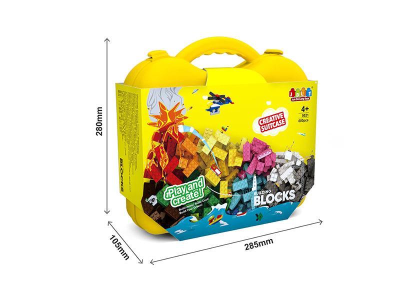 Building Blocks Suitcase 600pcs