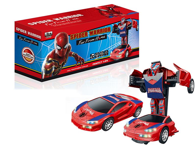 B/O Go And Bump Spider Man Transformation Car (With Lights And Music)