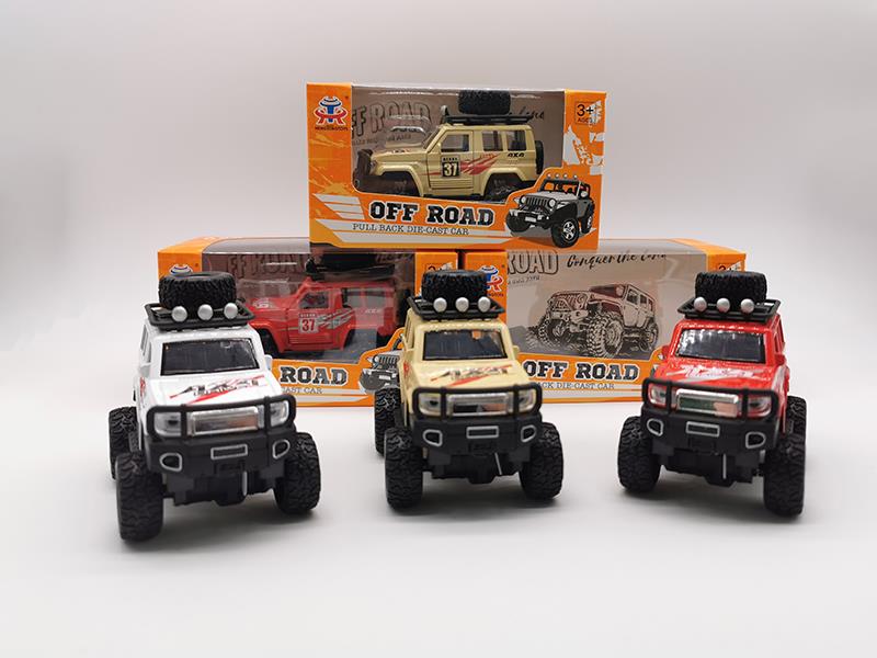 Pull Back Alloy Shock Absorption Jeep Off-Road Vehicle With Sound And Light