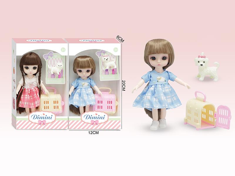 6 Inch Joints Body Boutique Doll With Cute Pet Set