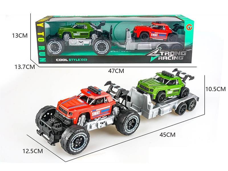 Friction Cross Country Police Car With 1 Friction Jeep Police Car