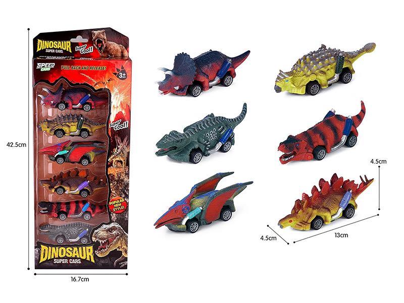Pull Back Dinosaur Racing Car