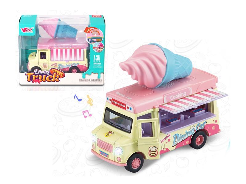 1:36 Q Version Alloy Pull Back Dining Car