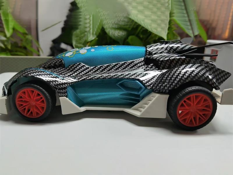 27Mhz 6-Channel Remote Control Spray Stunt Car With Lights(Carbon Fiber)(Included Batteries)