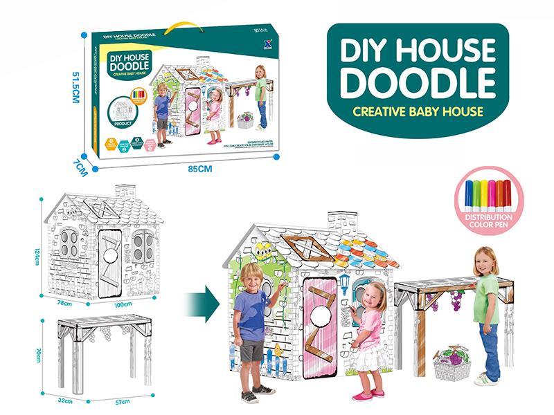 DIY Puzzle Coloured Drawing Vineyard