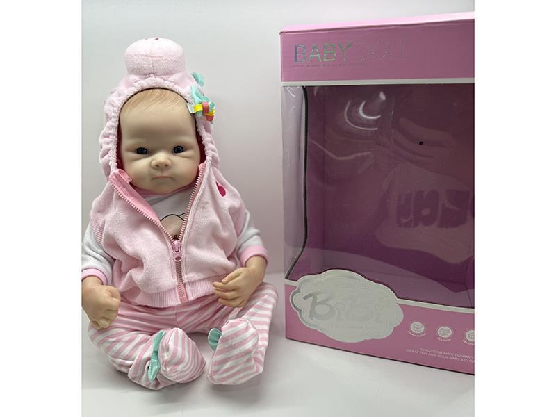 18-Inch High-Quality Imitation Newborn Baby (High Color, With Blue Veins And Blood Vessels Simulating Skin Color, Painted Hair)