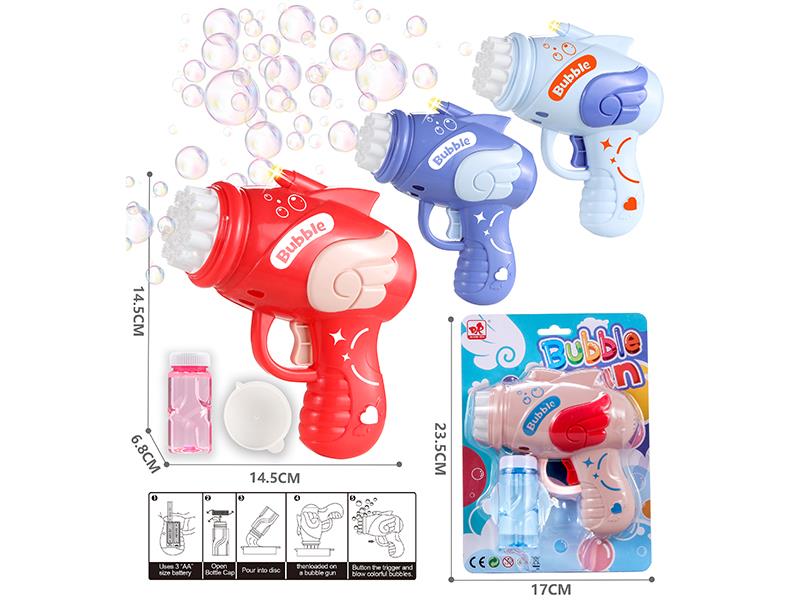 Multi Hole Electric Bubble Gun (With Light)
