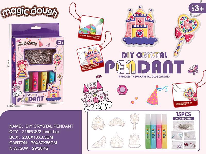 DIY Crystal Glue Pendant Princess Theme