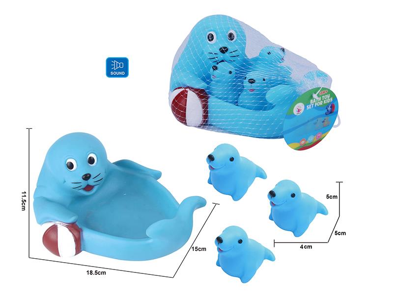Cute Sea Lion Kids Bath Toy Set