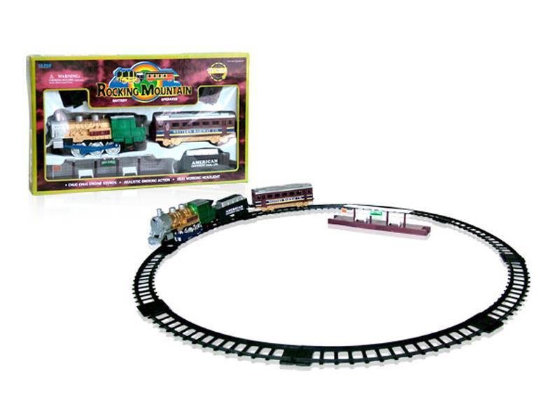 B/O train with smoke and orbit