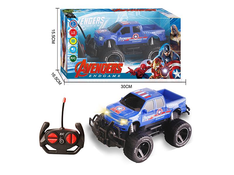 27Mhz 1:16 4-Channel Remote Control Captain America Ford Pickup Off-Road Vehicle With Lights(Not Included Batteries)