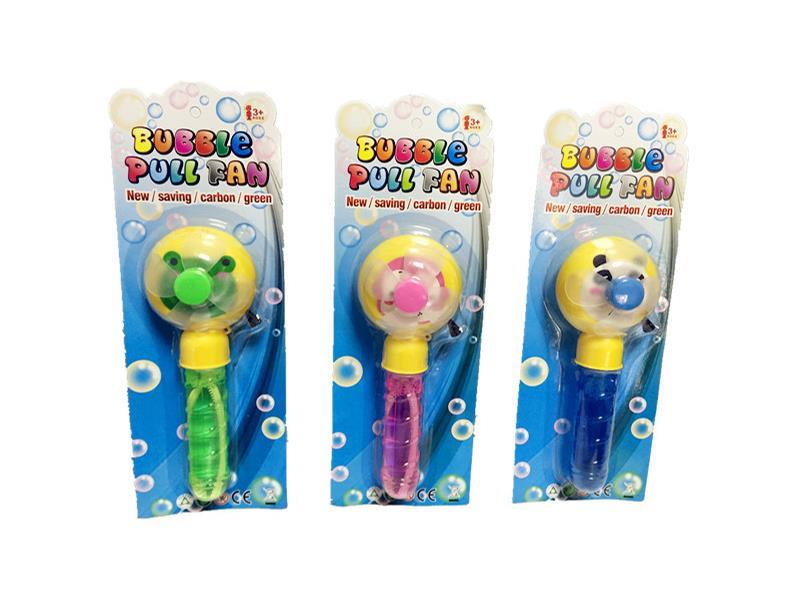 Pull String Fan Bubble Stick