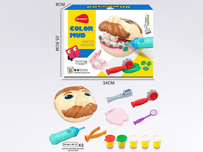 Color Clay Dentist Toy(Electric Dental Drill)