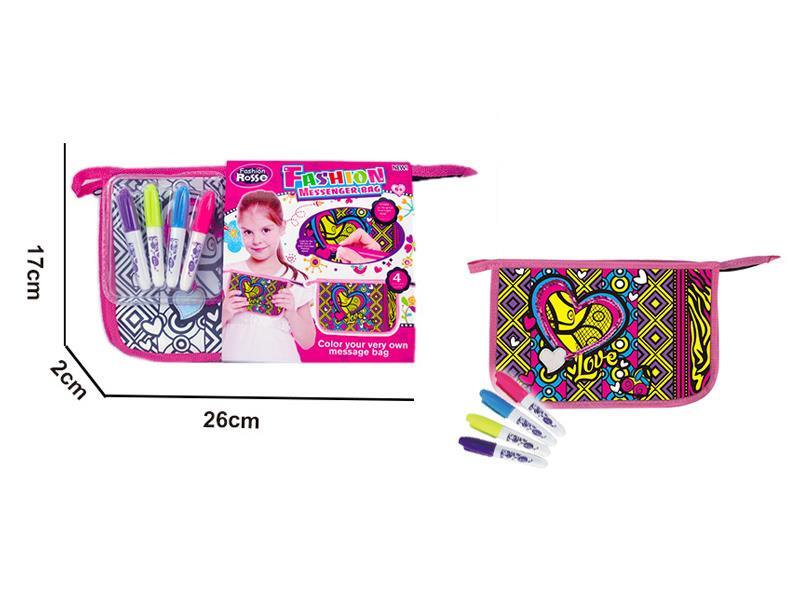 DIY Red Heart Hand Bag(4 Colour Washable Pen)