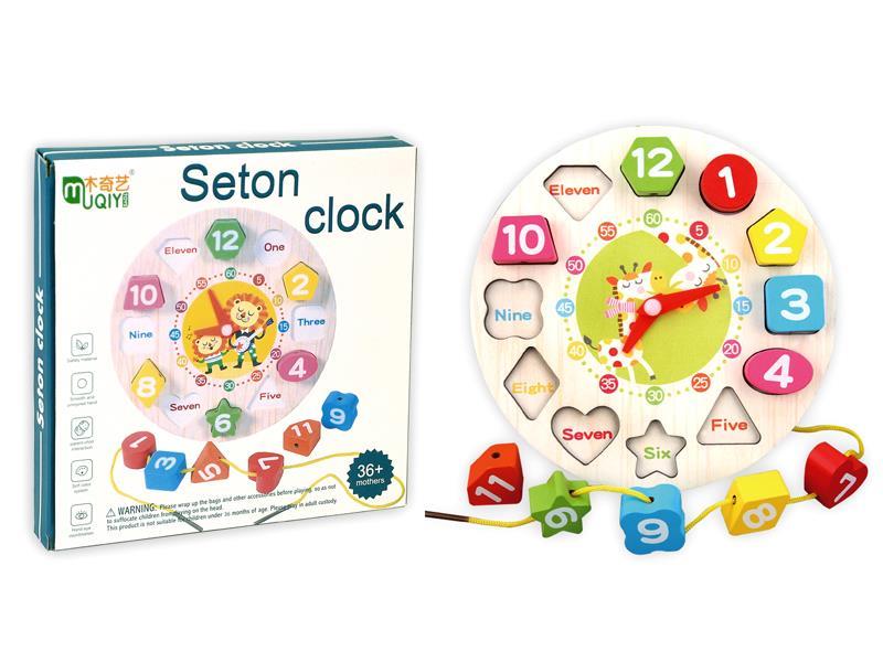 Wooden Giraffe Thread Clock