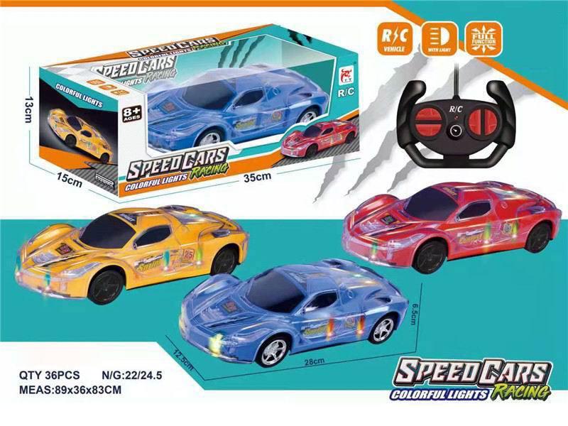 4-Channel Remote Control Car With Colorful Lights And Music(Not Included Batteries)