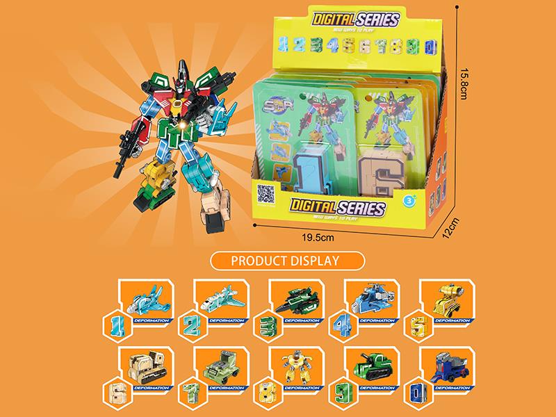 Digital Series Transformation Toys 10pcs