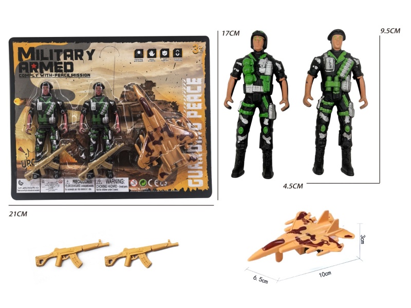 Two (Black) Soldiers With Fighter Jets