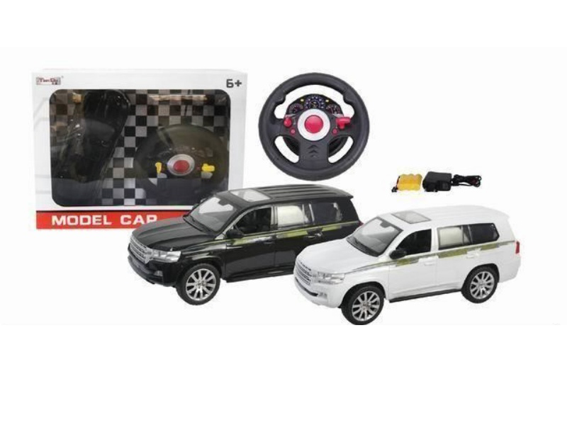 1:12 Scale Simulation New Toyota Land Cruiser Remote Control Car With Lights And No. 6 Steering Wheel