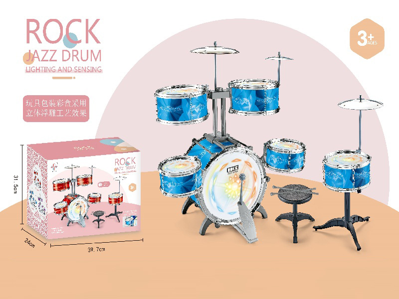 Sapphire Blue Vertical Six Drums/Six Lamps With Power Supply