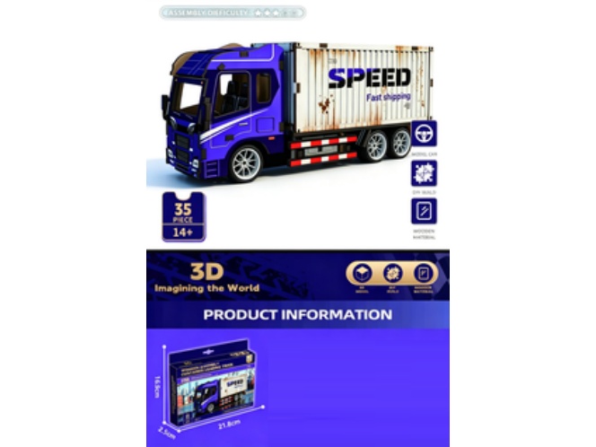 3D Jigsaw Puzzle Series: Container truck