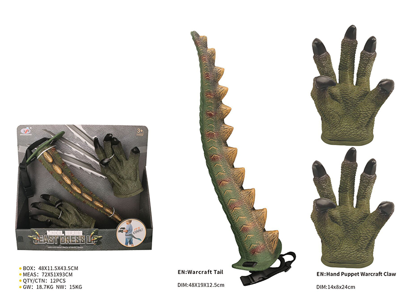 Monsters Hand Puppet Claw Tail Deast Dress Up Set