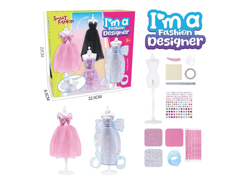 Two Sets Of Diy Handcrafted Fashionable Clothing Design Sets For Girls