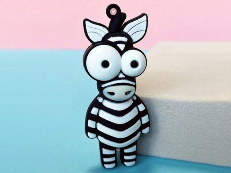 Keychain: Eye-Popping Zebra