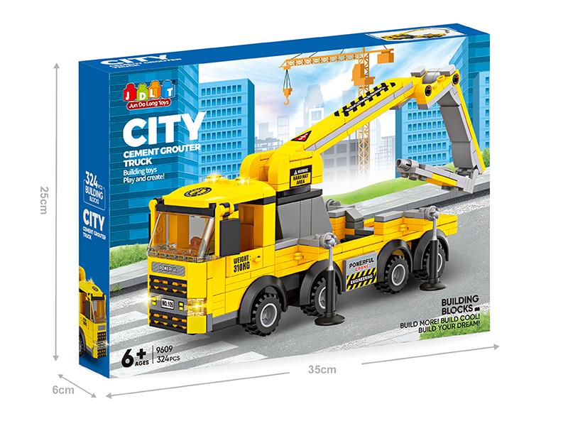 City Cement Crouter Truck Building Blocks 324pcs