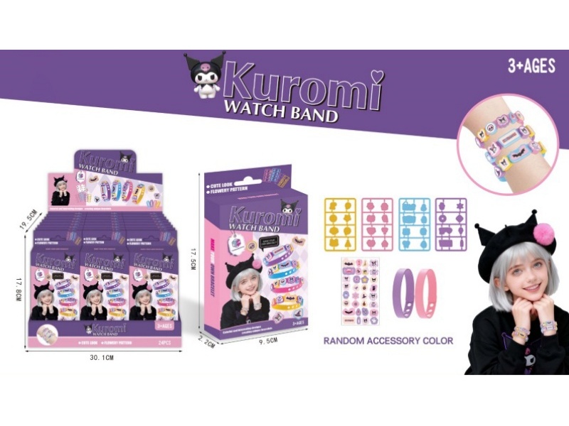 Diy Puzzle Kuromi Beaded Pattern Bracelet