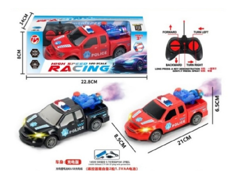 6Ch-With Sound Ford Remote Control Police Car