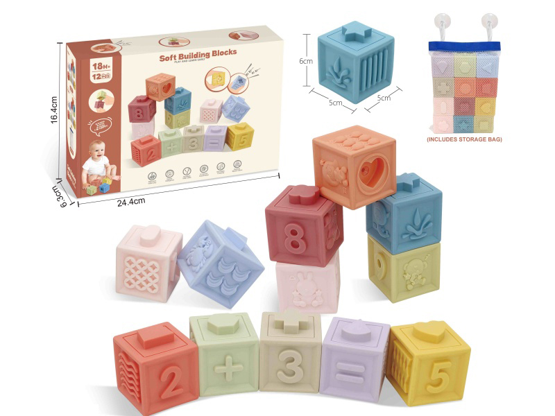 Twelve Constellations & Numbers Soft Building Blocks(Includes Storage Bag) 13pcs